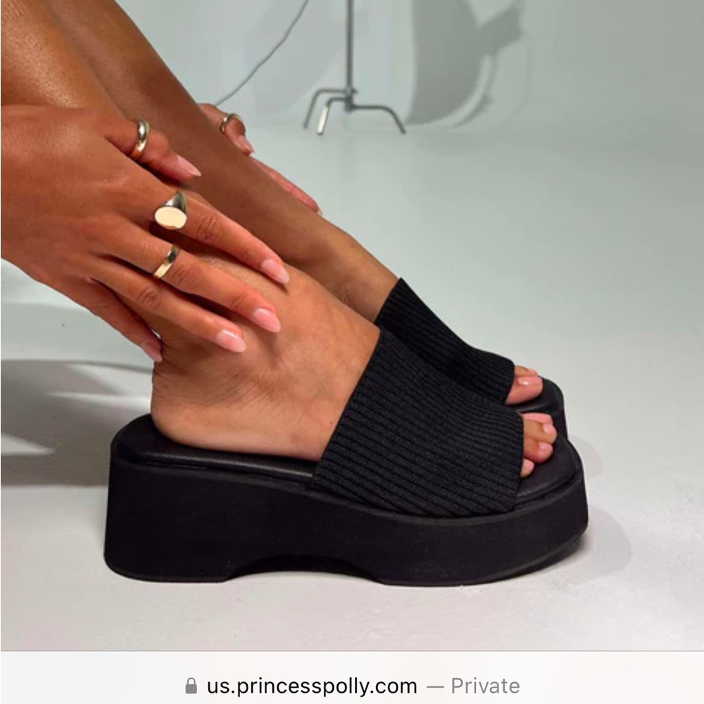 Princess Polly THERAPY NAWTY SANDALS BLACK